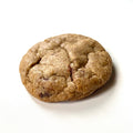 Banana chocolate chip cookie on a white background