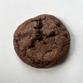 Chocolate cookie on a white background